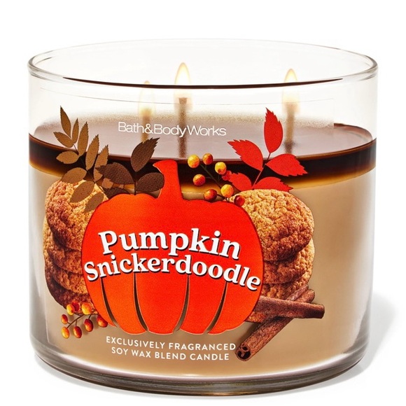 🆕🍁 BATH & BODY WORKS LIMITED EDITION “PUMPKIN SNICKERDOODLE” 3-WICK CANDLE. NEW. - Picture 1 of 5